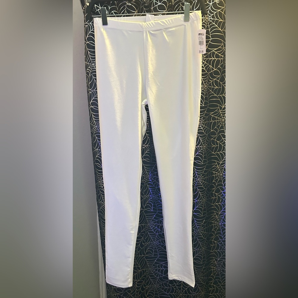 Justin Shiny White Leggings